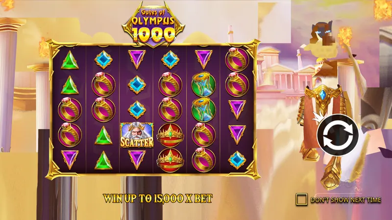 Gates of Olympus 1000 slot by Pragmatic Play – game screen