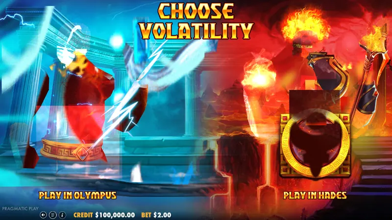Zeus vs Hades – Gods of War slot by Pragmatic Play – game screen